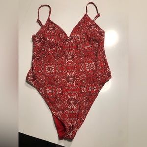 Frankie’s Bikinis Red One Piece Swimsuit